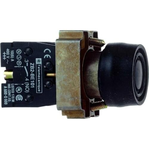 XB2BP21 XB2BP21C = ZB2BZ101C + ZB2BP2C Black pushbutton Ø 22 spring return - 1NO