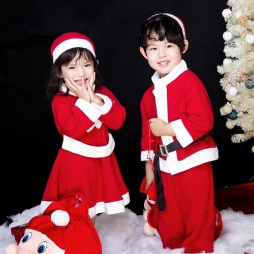 Children New Year Christmas Clothes Boy Christmas Santa Claus Dress Up Clothes Girl School Halloween Cosplay Performance Costume