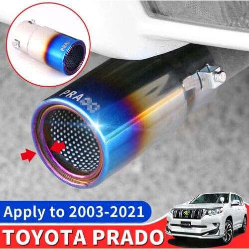2003-2022 Toyota Prado 150 Tail Throat Exhaust Pipe Muffler Modification Accessories Stainless Steel Double-Layer Thickening