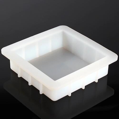 Square Silicone Soap Mold Easy Removal White Handmade Loaf Mould