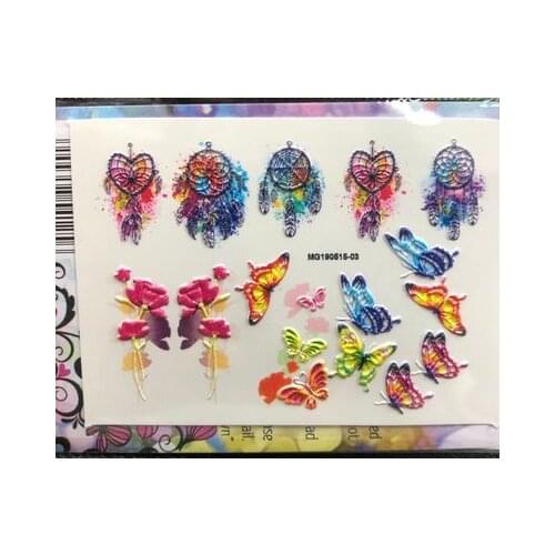 Hot Selling 6d DIY Traceless Engraved Flowers & Buttleflies Water Slide Decals Embossment Factory Sale Price