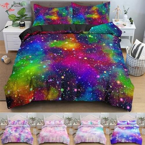 Mystic 3D Galaxy Duvet Cover Set Single Double Twin Queen 2/3pcs Bedding Sets Universe Outer Space Themed Bed Cover NO Bed Sheet