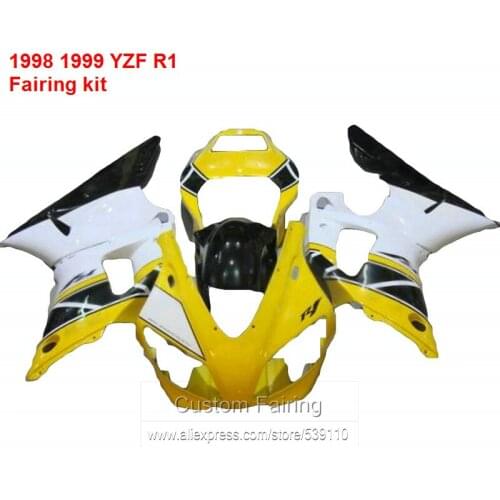 Fairing kits For YAMAHA YZF R1 98 99 1998 1999 ( yeHYow ) Fairings high quality Abs kit HY25