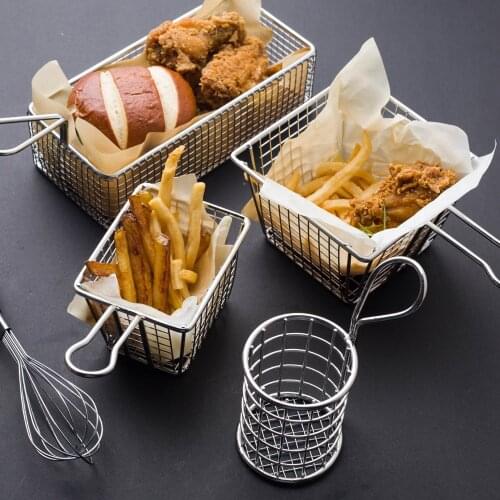 Stainless Steel Frying Basket Food Basket French Fries Fried Chicken Restaurant Kitchen Accessories