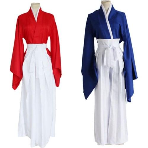 Rurouni Kenshin Himura KENSHIN Cosplay HITOKIRI BATTOSAI Costume Japanese Kimono Halloween Role Playing Uniforms
