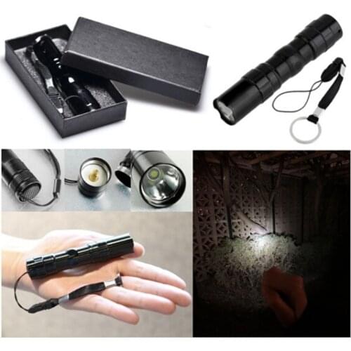 Mini Portable Pocket LED Super Bright Torch Lamp Flashlight Water Resistant Hand Strap