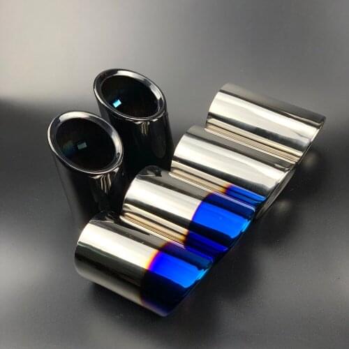 Car Exhaust Tip Muffler Pipe Cover For Audi A4 B8 A3 A1 A6 Q5 A5 Auto Accessories For Volkswagen Passat B6 B7 CC Beetle TT EOS