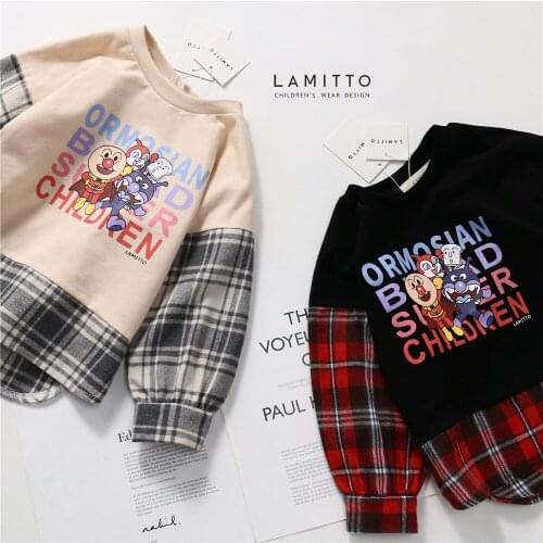 Tonytaobaby New Autumn Clothes for Boys and Girls Streetwear Cotton Unisex Cartoon Full Sweatshirt Baby Sweatshirt