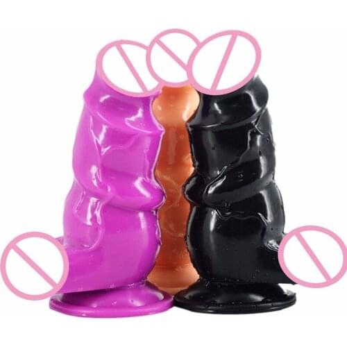 21.7*7 Realistic Dildo Strong Suction Beads Anal Products for Women Huge Faloimitator Penis Soft Anal Plug Sex Toys for Adult