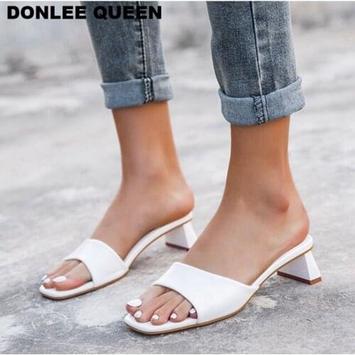 Big Size 41 Slippers Women Low Heels Slides Open Toe Sandals Women Female Casual Mules Shoes Outdoor Flip Flops sandalias mujer