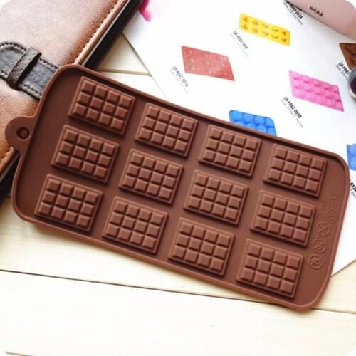 Silicone Chocolate Mold Waffle Chocolate Baking Tools Non-stick Cake Mold Jelly&Candy Mold 3D Mold Decoration DIY Tools