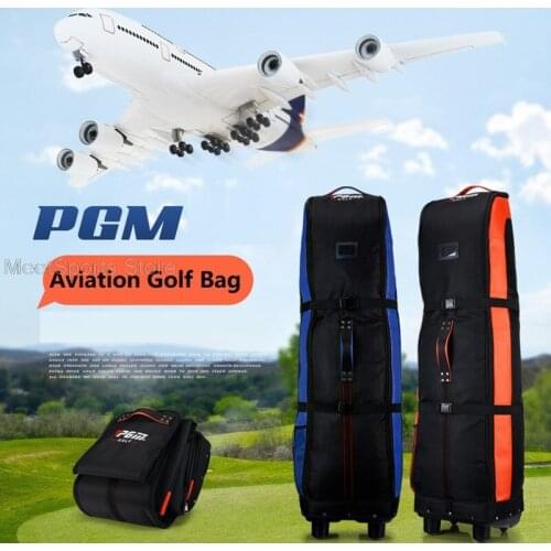 Pgm Golf Aviation Bag With Wheels Strong Nylon Foldable Design Golf Bag Thickening Aircraft Travelling Package Pulley Ball Pack