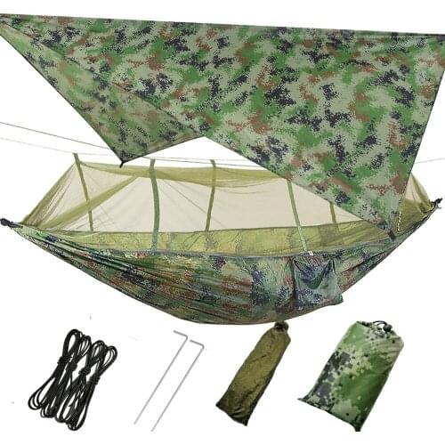 Waterproof and anti-mosquito sunshade canopy mosquito net hammock package outdoor camping aerial swing hammock