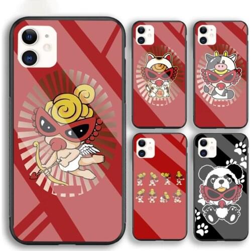 Japan Street Fashion Luxury Hysteric Mini Phone Case For Iphone 6 6s 7 8 Plus XR X XS XSmax 11 12 Pro Mini Max Tempered Glass