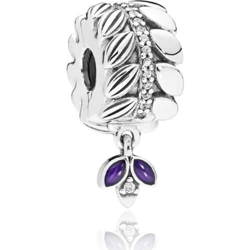 Authentic 925 Sterling Silver Bead Grains of Energy Clip Charm Fit Fashion Women Pandora Bracelet Bangle Gift DIY Jewelry