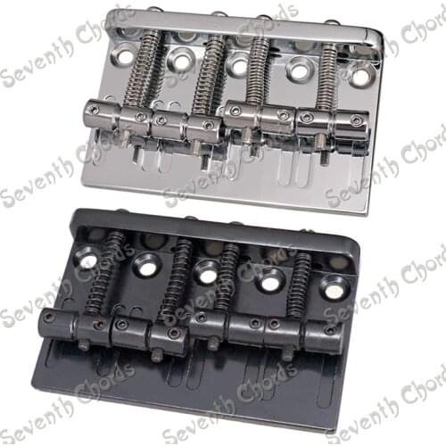 Top Load 4 String Saddle Bass Guitar Bridge / Chrome Black for choose