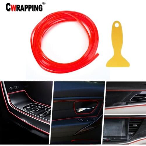 5M Car Styling Interior Dashboard Panel Gap Flexible Decoration Molding Trim Strip Car Edge Line Stickers DIY Auto Accessories
