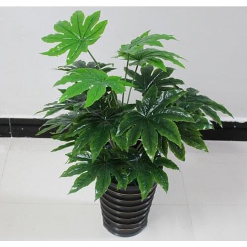 65cm Latex Artificial Evergreen Pachira Plant Tree in Wedding Home Beach Office Furniture Decor Green Branch Fake Foliage