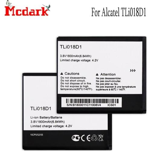 TLi018D1 Battery for Alcatel one touch Pop D5 Dual 5038x OT5038X Pop 3 5015D OT 5016 5051A 1800mAh