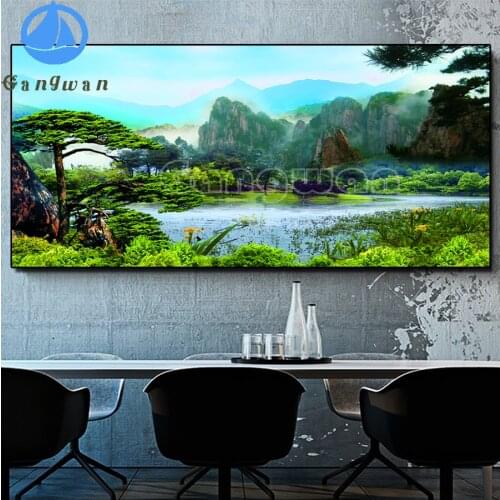 Large size natural mountain Diamond Embroidery Painting Puzzle 5d,Full,Round Diamond Painting,square Rhinestone,Mosaic landscape