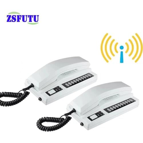 ZSFUTU 2.4GHz 433Mhz Wireless Audio Intercom System Secure Interphone Handsets Extendable for Warehouse Office Maison Home Phone