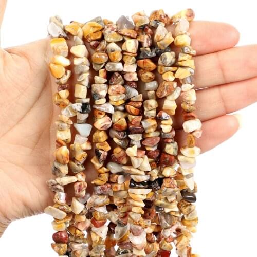 Natural Stone Beads Crazy Agate Gravel Charm Round Loose Beads For Jewelry Making Needlework Bracelet Diy Strand 4/6/8/10/12MM