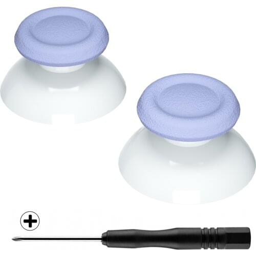Light Violet & White Dual-Color Replacement 3D Joystick Thumbsticks for PS4 PS4 Slim PS4 Pro Controller - P4J0132
