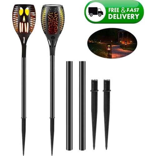 12/33/51/96LED Solar Flame Torch Light Flickering Waterproof Garden Decor Landscape Lawn Lamp Path Lighting Torch Outdoor Light
