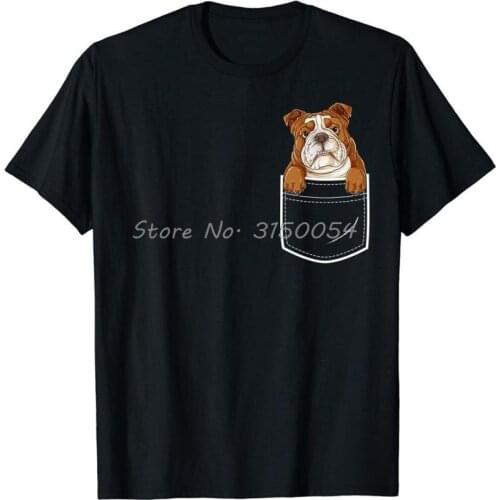 English Bulldog In Your Front Pocket T Shirt Dog Animals New Popular Famous O-Neck T-Shirt Funny Tshirt Hip Hop Tees Harajuku