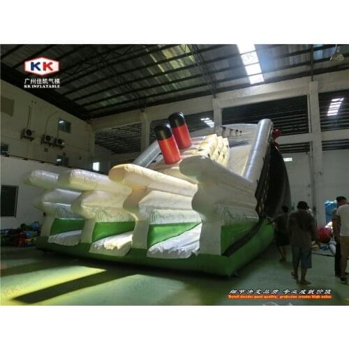 Carnival Inflatable Ship Titanic Dry Slide for Children Playing