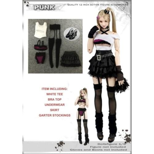 Mnotht 1/6 Scale Female Soldier Sexy Jacket Pompon Skirt Clothing set for 12in Action Figure Collection toy