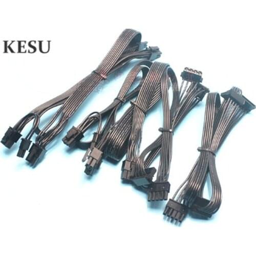 5pin SATA / 4pin IDE / 6pin dual 6+2pin / 6-pin 8(6+2)pin modular Power supply cable for Corsair HX520W/HX620W/HX650W