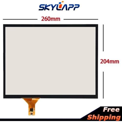 New Touch Screen 260mm*204mm for Windows Capacitive Car Handwriting TouchPanel Glass / Driver Board Free Shipping