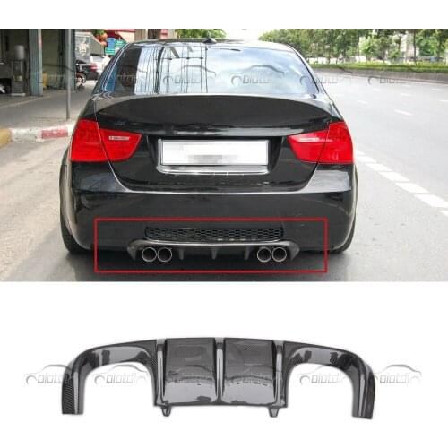 OLOTDI Carbon Fiber Rear Diffuser Spoiler Bumper Lip For BMW E92 M3 2008-2013 Car Tuning