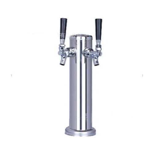 Stainless Steel not adjustable beer faucet beer tower set, 2 holes beer column set kegerator tap homebrew for bar/Restaurant
