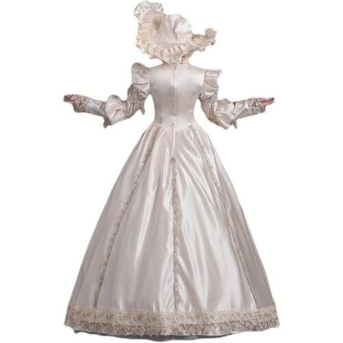 Red Print Renaissance Georgian Gothic Dress Gown Steampunk Reenactment Marie Antoinette Imdb