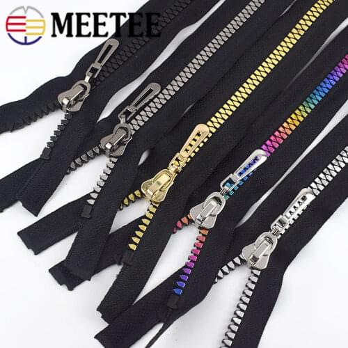 1/2pcs 8# Open-end Resin Zipper for Sewing New Jackets Coat Down Zippers Zip for Sewing DIY Garment Accessories