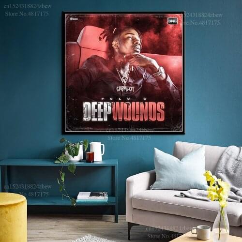 Polo G THE GOAT Hot Poster Rapper Singer Music Album Canvas Painting Wall Art Posters and Prints Home Decor