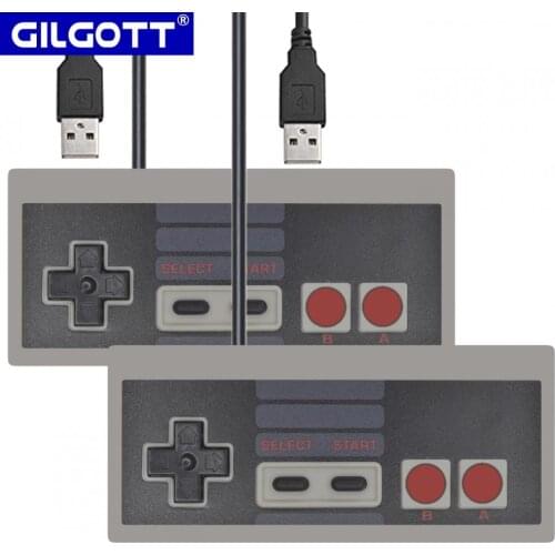 2PCS Wired USB Joystick for Computer for NES USB PC Gamepad Gaming for NES Game USB Conroller Game Joypad