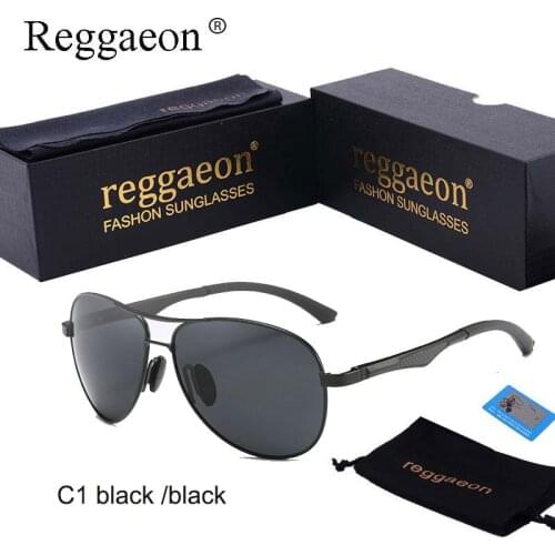 Reggaeon Luxury sunglasses Polarized Aluminum Magnesium frame Men Women pilot sunglasses Choose case drive high quality