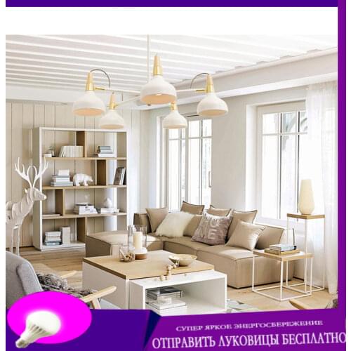 Nordic style bedroom living room chandelier childrens room dining room LED chandelier lighting ceiling lamp
