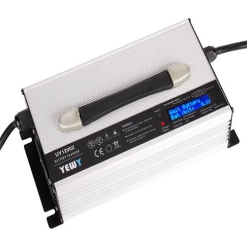 Output 54.6V 20A LCD software control battery charger for 48V 13S li-ion batería