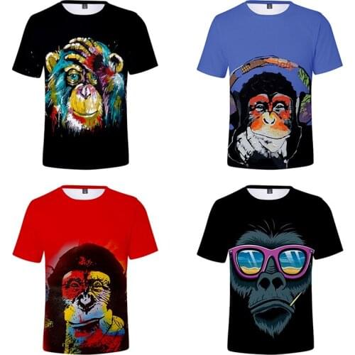 Orangutan Funny 3d T Shirts Summer Fashion Men Women T-shirt Short Sleeve 3D T-shirts Homme Tee Shirt Sweatshirts Tops Plus Size