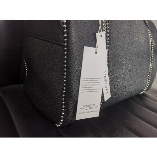 2021 New Womens Bag Wings Decoration Handbag Black Leather Bag with Zipper Casual Wild Fashion Ladies Bag