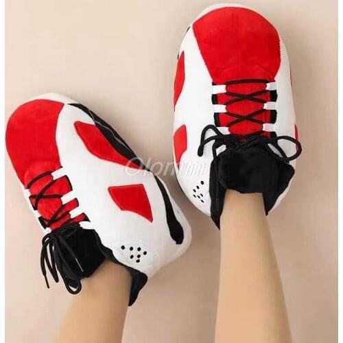 Women Slippers Sneakers Winter Warm Mens Home Shoes Unisex One Size 35-44 Bedroom Fluffy Cute Comfortable Indoor Floor Slippers