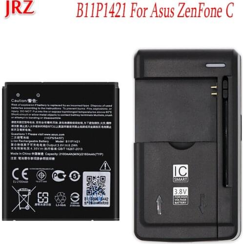 1PCS Battery+Charge B11P1421 For Asus ZenFone C ZC451CG Z007 Battery 2100mAh Batterij Mobile Phone Replacement Batteria AUCC