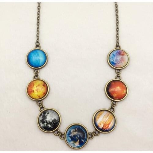1PCS Solar system necklace, planet necklace,universe necklace,galaxy necklace jewelry