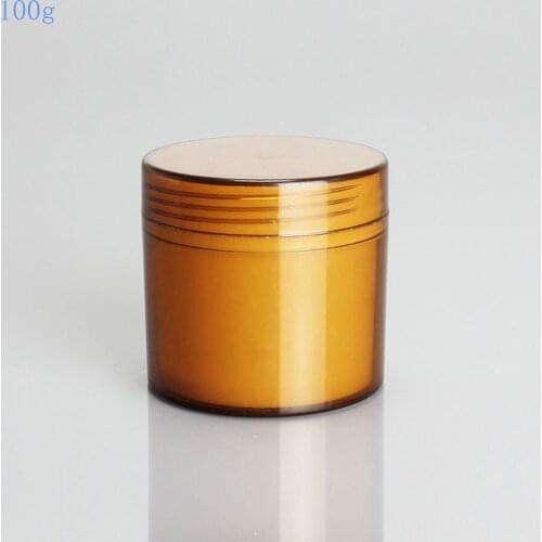 20pcs 100g brown Face Cream Jars Pot Travel Plastic Empty Cosmetic Containers 100ml Cosmetic Sample Containers