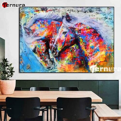 5d Round Diamond Painting Doodle animal horse Full Drill Square Drill Mosaic Cross Stitch Handmade Embroidery Gift decoration