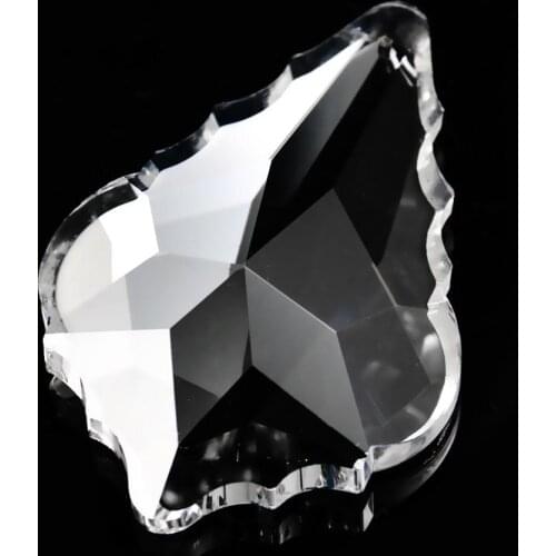 75mm Maple Leaf Crystal Pendants Glass Bead Chandelier Crystals Prisms Suncatcher Hanging Ornament Accessories Home Decor